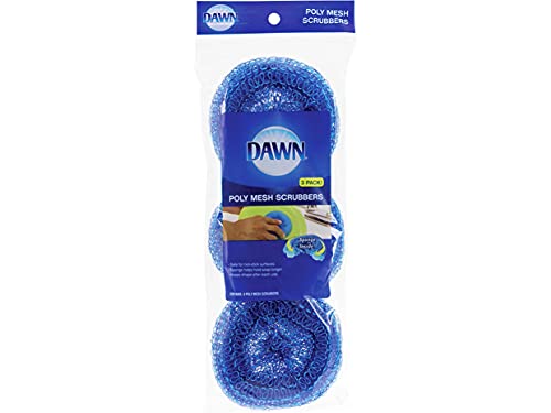 Non Scratch Poly Mesh Round Scrubber Sponges (3 pack / Polymesh Scrubber)
