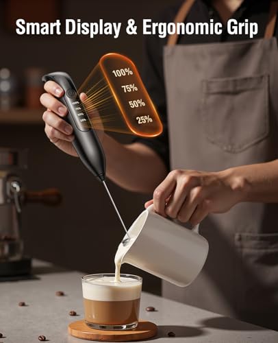 Milk Frother Handheld (Deep black)