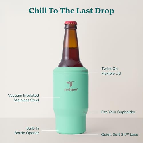 4-in-1 Drink Cooler - 14oz Insulated Bottle & Can Holder - 4 Pack (Leisure Hour / 4 Pack)