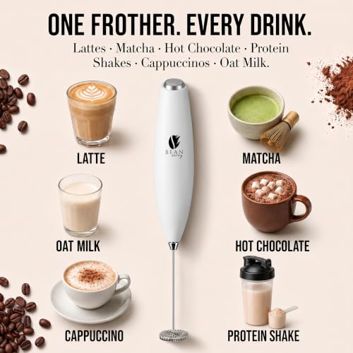 Milk Frother Handheld (White / Classic)