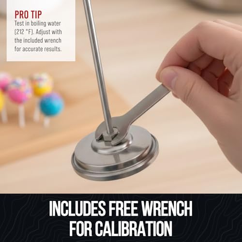 Candy Thermometer with Pot Clip (White 1 Pack)