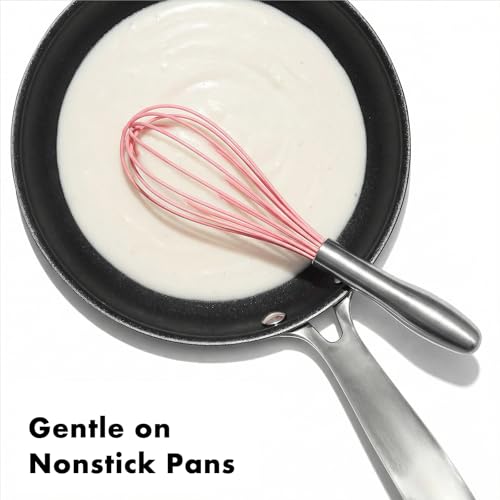 10 Inch Pink Silicone Whisk (10 inch pink)