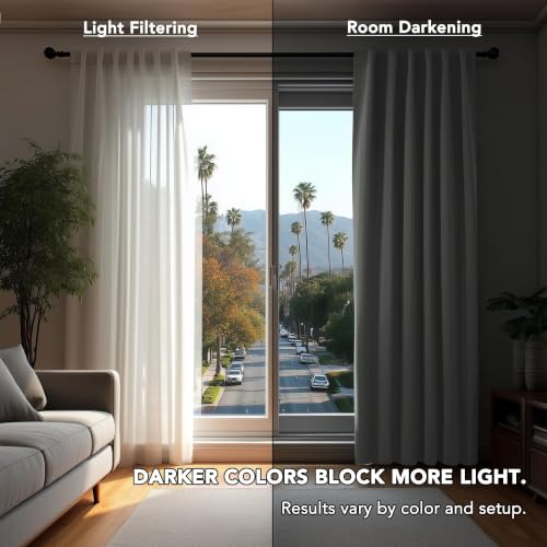 Blackout Curtains for Bedroom (Light Grey / 70"W x 84"L (Pack of 2))