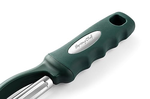 Potato Peeler for Kitchen with Soft Grip Handle (Pine Green)