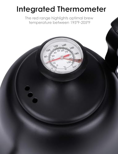 Tea Kettle with Thermometer (Matte Black（with Thermometer）)