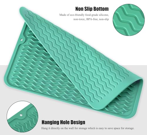 Silicone Dish Drying Mat (Green / 18" x 16")