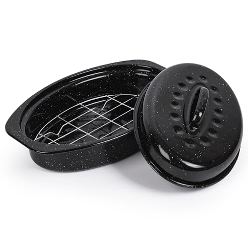 13” Roasting Pan with Lid and Rack (13 Inch)