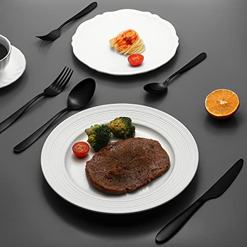 Matte Black Silverware Set for 8 (Black)
