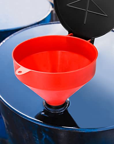 4 Quart Lockable Drum Funnel with Removable Screen Filter