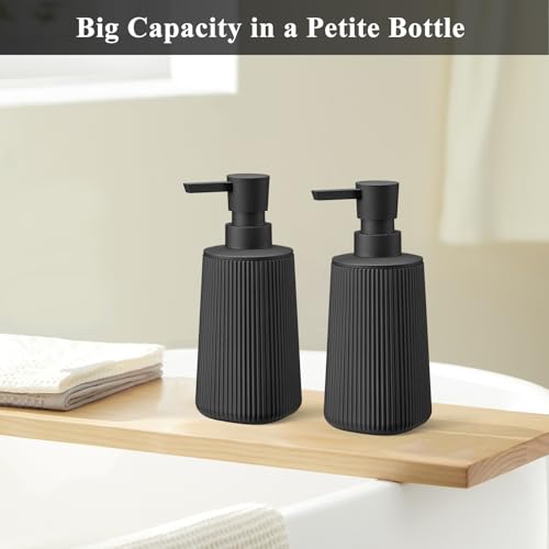 Black 2 Pack Hand Soap Dispensers Set (Black Set of 2)