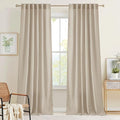 Sheer Curtains 108 inches (H - Taupe / 52"W x 108"L (Pack of 2))