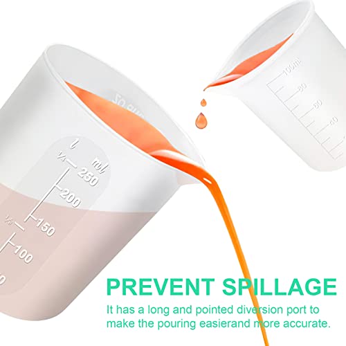 7 PCS Silicone Measuring Cups Kits (250ML+100ML*4)