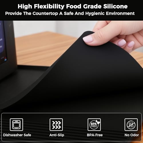 Silicone Coffee Maker Mat for Ninja Luxe Espresso Machine ES601 Inky (Inky)