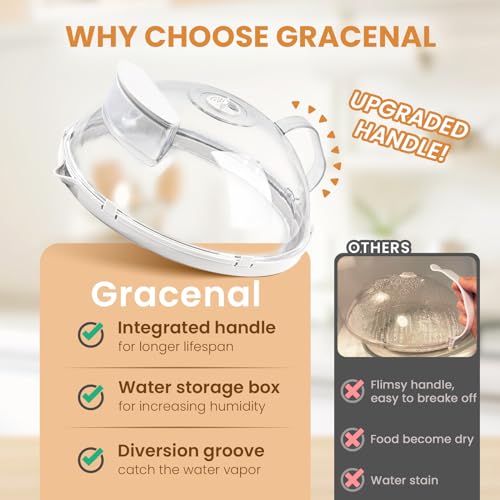 Microwave Splatter Cover with Water Steamer (10 Inch / White)