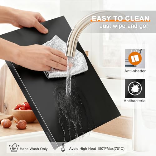 Black Cutting Boards for Kitchen (New-Black / 20"L x 16"W)