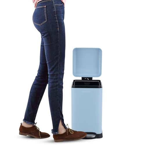 Betty Retro Mini 3.2 Gal Step Trash Can (Tide Pool Blue)