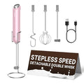 InstaWhisk Milk Frother with Variable Speed (Pink / Rechargeable)