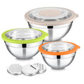 Mixing Bowls with Lids and Graters (Colorful / 4.6/2.6/1.5 QT)