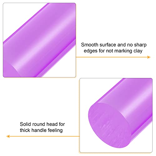 Acrylic Clay Roller 7.28 Inch x 1 Inch Solid Non (Purple / 7.28 Inch x 1 Inch)