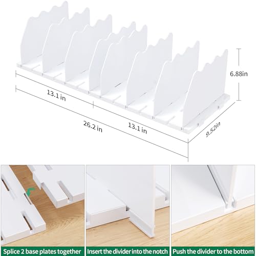 Shelf Divider for Closet (White)