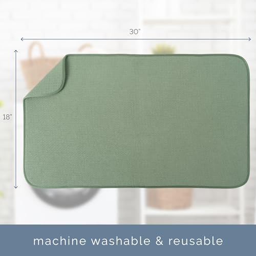 Dish Drying Mat (Green / 18" x 30")
