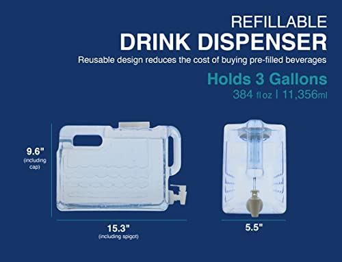 Arrow Slimline Drink Dispenser for Fridge (3 gal / Beverage Dispenser)