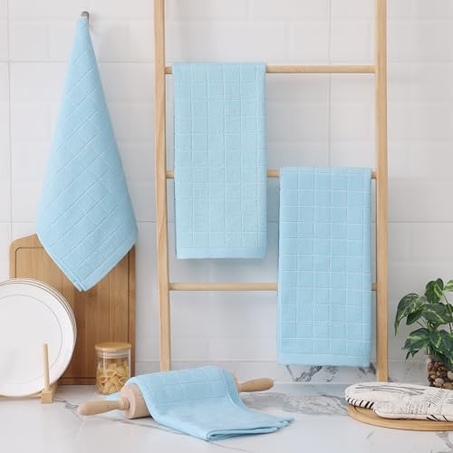 100% Cotton Terry Kitchen Towels (Sky Blue / 13 X 28 - 8 Pack)