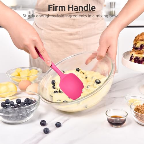 Silicone Spoon Spatula (Rosy Pink / 11.38in (spoon spatula))