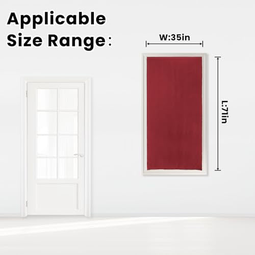 Self Adhesive Curtains (35"W x 71"L (Pack of 1) / Burgundy)