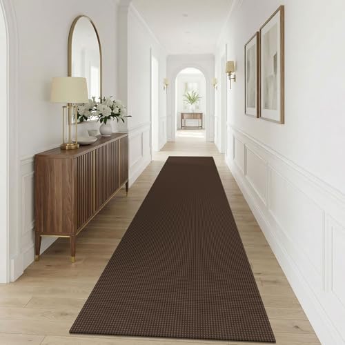 Cotton 3x12 Runners Rugs for Hallway (Brown/Dark Brown / 3' x 12' (Runner))