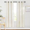Natural Linen Curtains & Drapes 72 inches Length (42"W x 72"L (Pack of 2) / Linen)