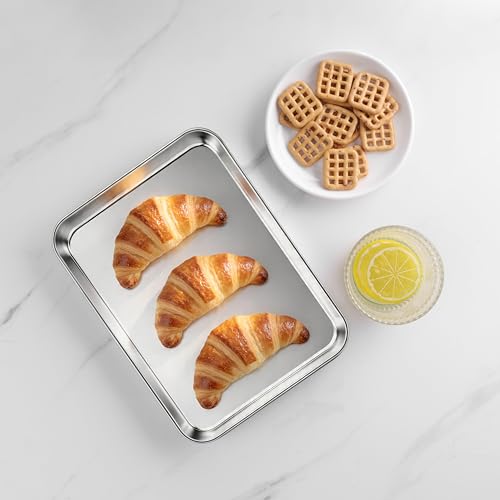 Stainless Steel Tray for Baking (9.2x7x1 Inch)