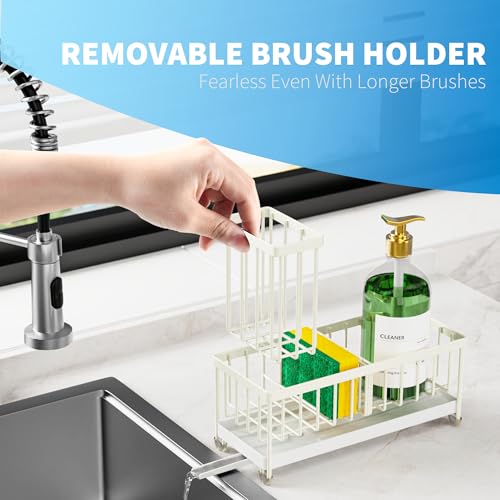 Sponge Holder for Kitchen Sink (Cream - 9.25″)