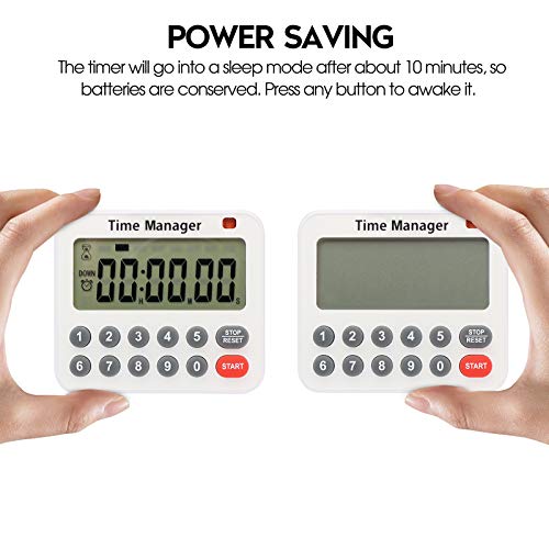 Magnetic Digital Kitchen Timer with Direct Numerical Keypad (Red-2)