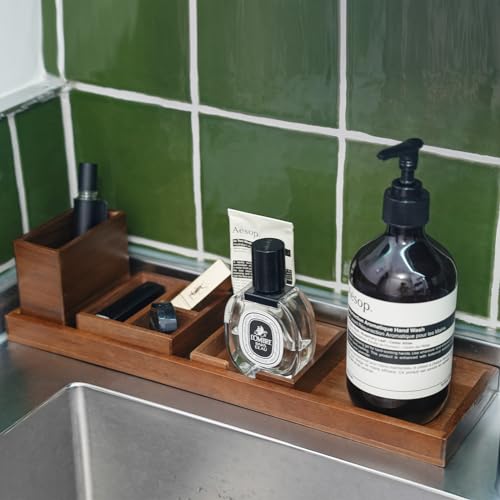Wood Vanity Tray Set (Wood)
