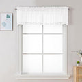 Sheer White Valances for Windows 2 Pack (White / 42"W x 18"L (Pack of 2))