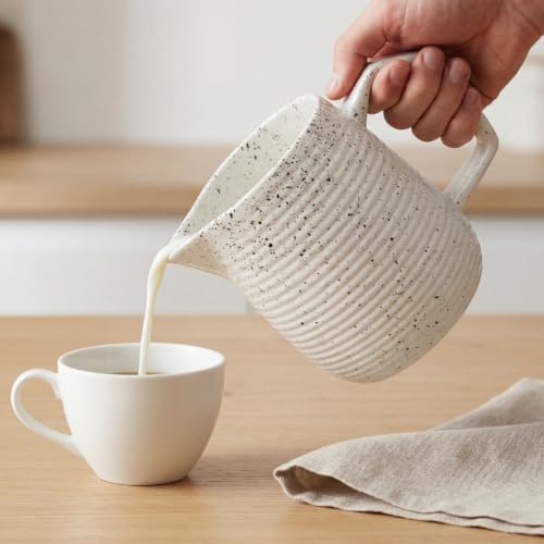 Japanese Style17oz Ceramic Creamer Pitcher (White)