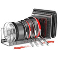 Pots and Pans Organizer under Cabinet (Black / 12 Dividers)