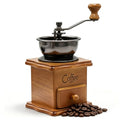 Wooden Manual Coffee Grinder with Porcelain Burr
