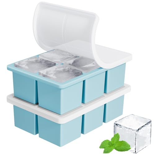Large Ice Cube Tray for Whiskey (SkyBlue-2pack)