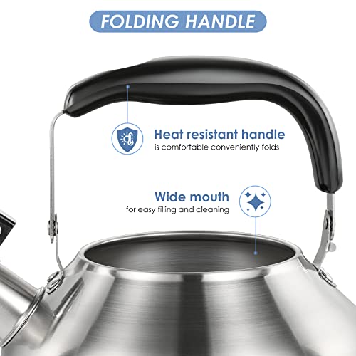 304 Stainless Steel Tea pot Kettles (4.2 Quarts)