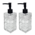 Clear Glass Soap Dispenser with Black Pump (Square Clear)