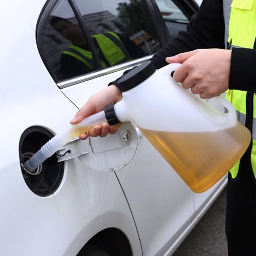 6 Pack 2 Quart Oil Measuring Container Oil Jug for Automotive Fluids (Black / 2 Quart)