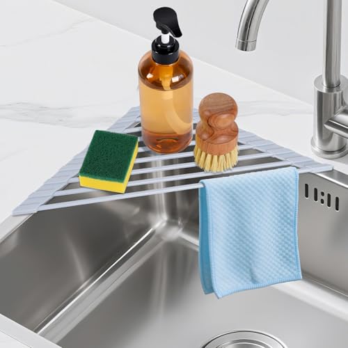 Triangular Sink Rack (Gray / Triangle: 15.8" x 9")
