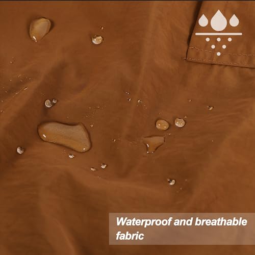 Waterproof Cobbler Apron with 4 Pockets Vest Smock Apron for Men Women Chef Waiter Work (Orange)