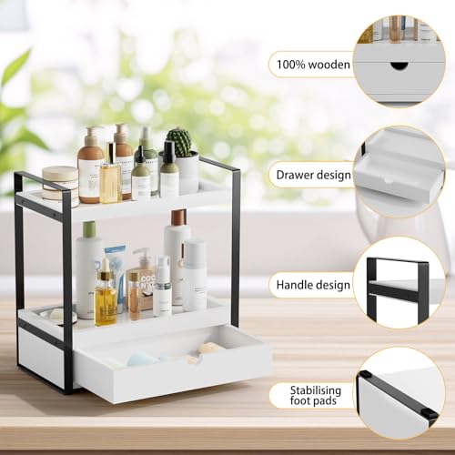 2 Tier Bathroom Organizer (White - New)