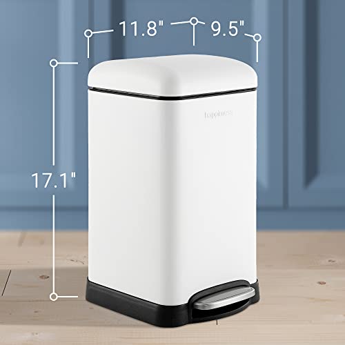 Betty Retro Mini 3.2 Gal Step Trash Can (White)
