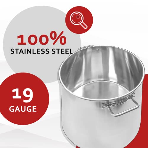 Concord 180 Quart Stainless Steel Stock Pot Cookware (180 Quarts)