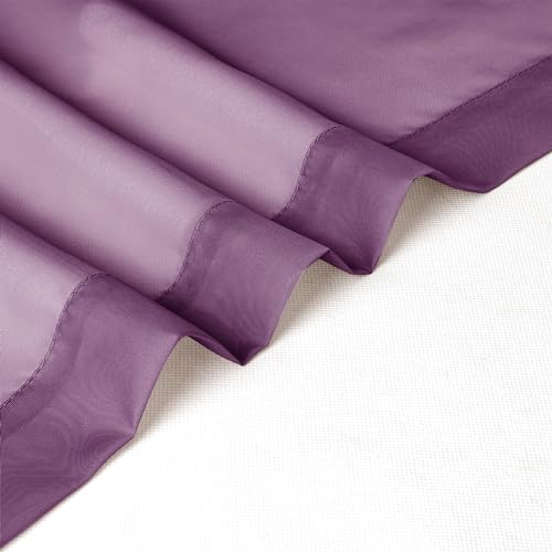 Plum Sheer Curtains 96 inches Long 2 Panels (Plum / 42"W x 96"L (Pack of 2))