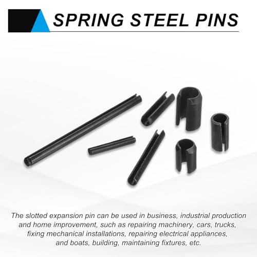 120Pcs Slotted Split Roll Pins 2 (2/25 Inch(2mm) Dia. 6/25 Inch(6mm) Length)